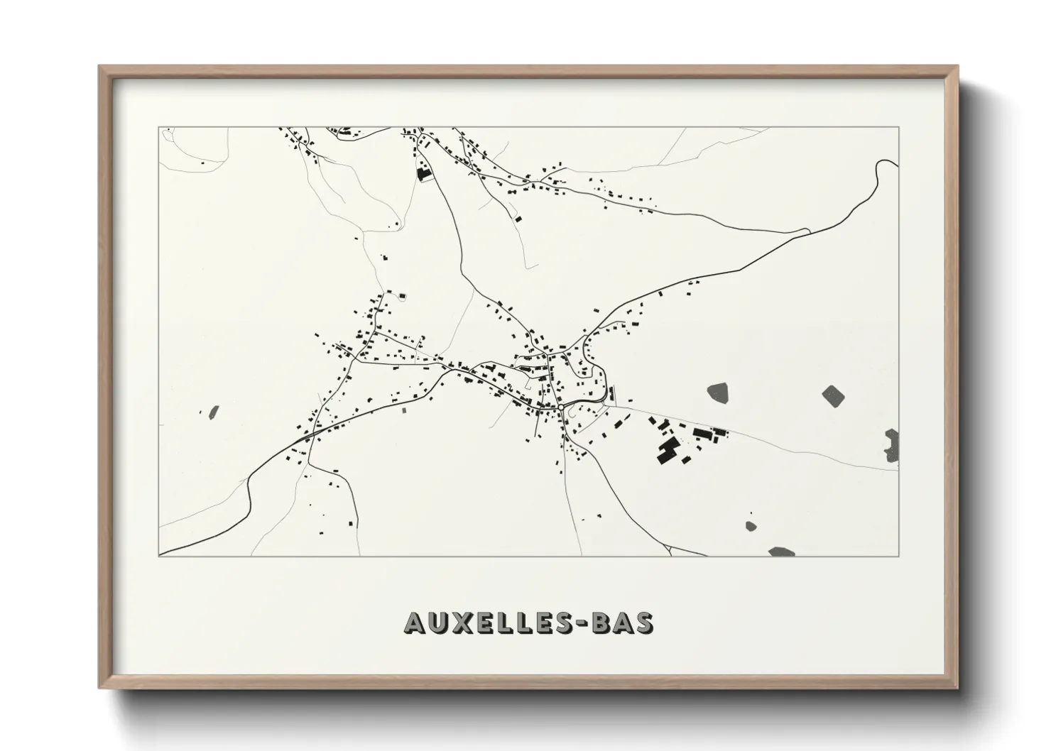 Une affiche de carte sur Auxelles-Bas