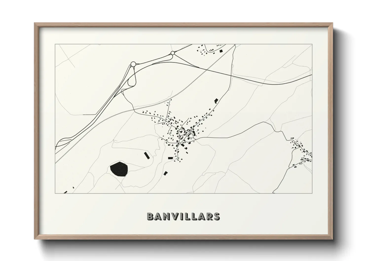 Une affiche de carte sur Banvillars
