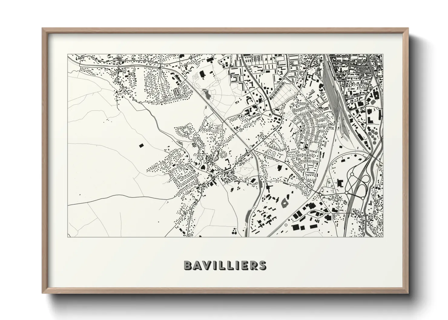 Une affiche de carte sur Bavilliers
