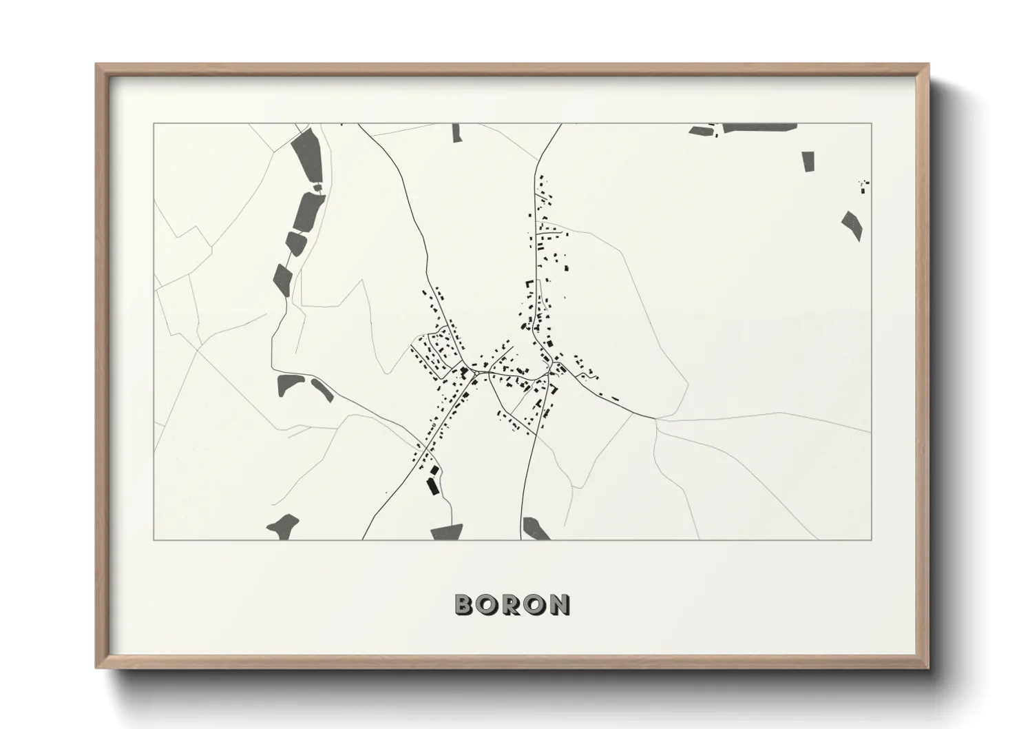 Une affiche de carte sur Boron