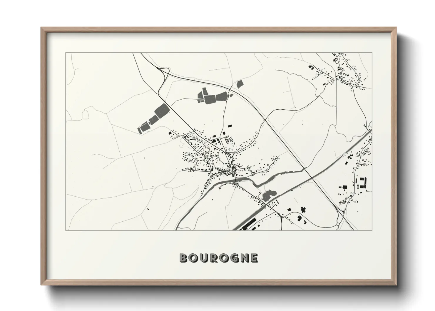 Une affiche de carte sur Bourogne