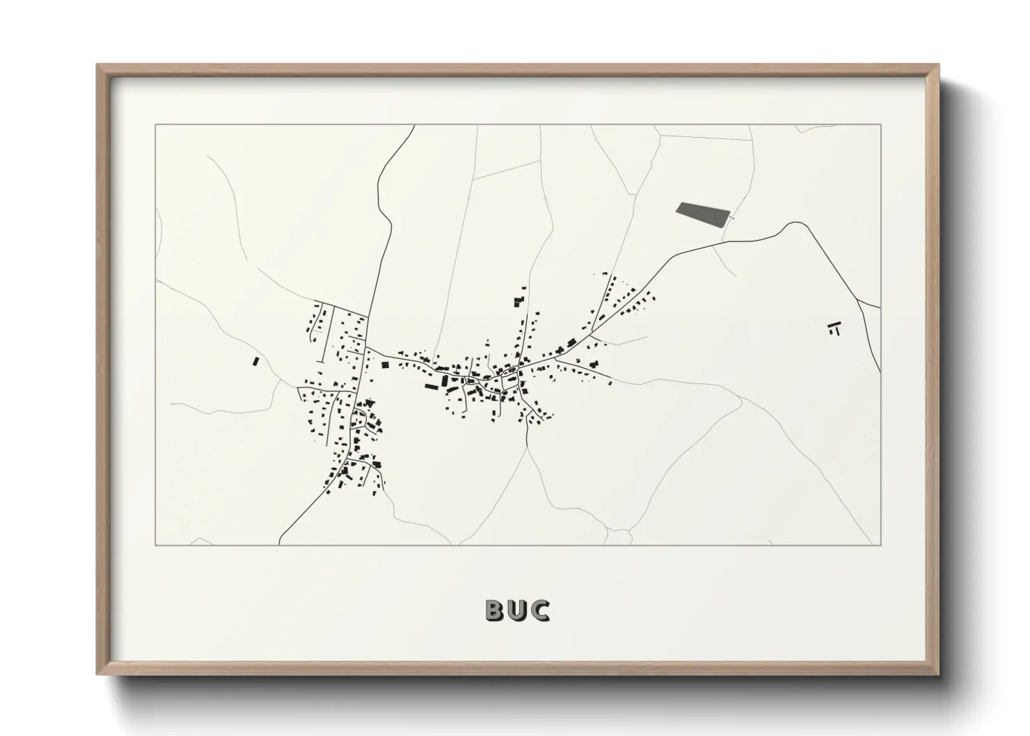 Une affiche de carte sur Buc