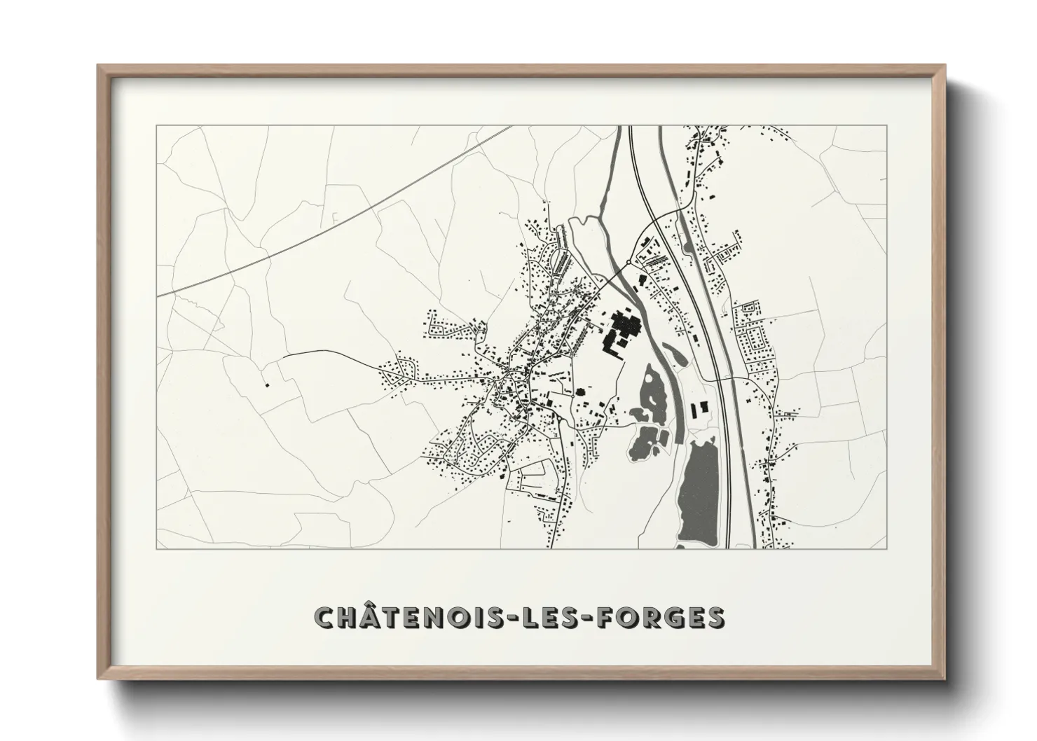 Une affiche de carte sur Châtenois-les-Forges