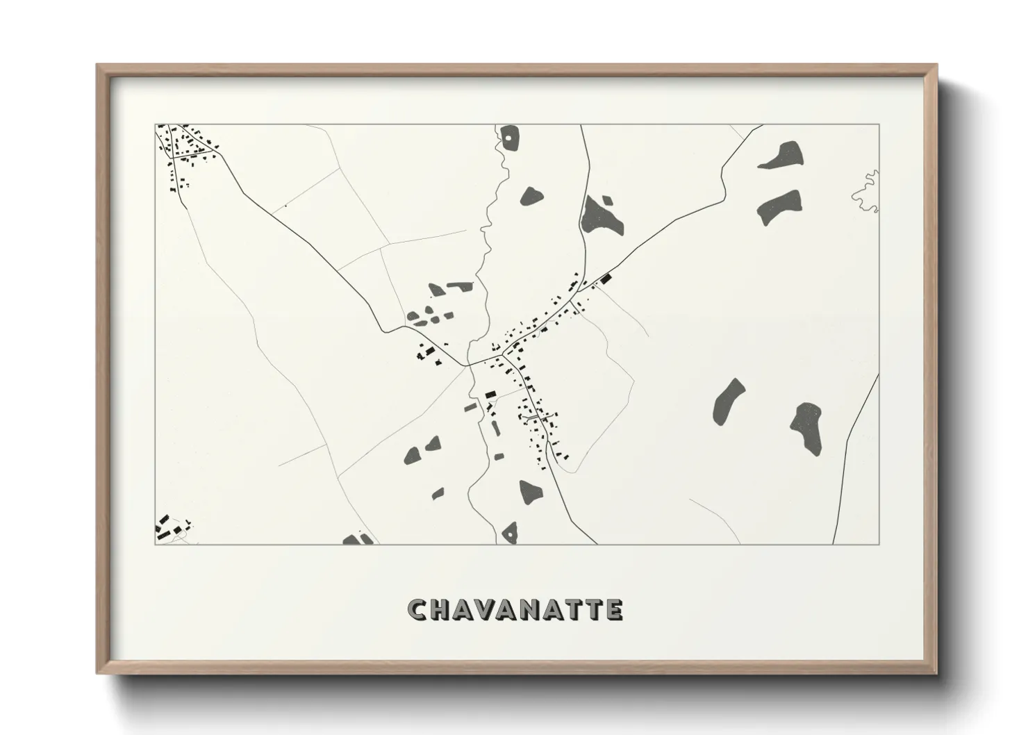 Une affiche de carte sur Chavanatte