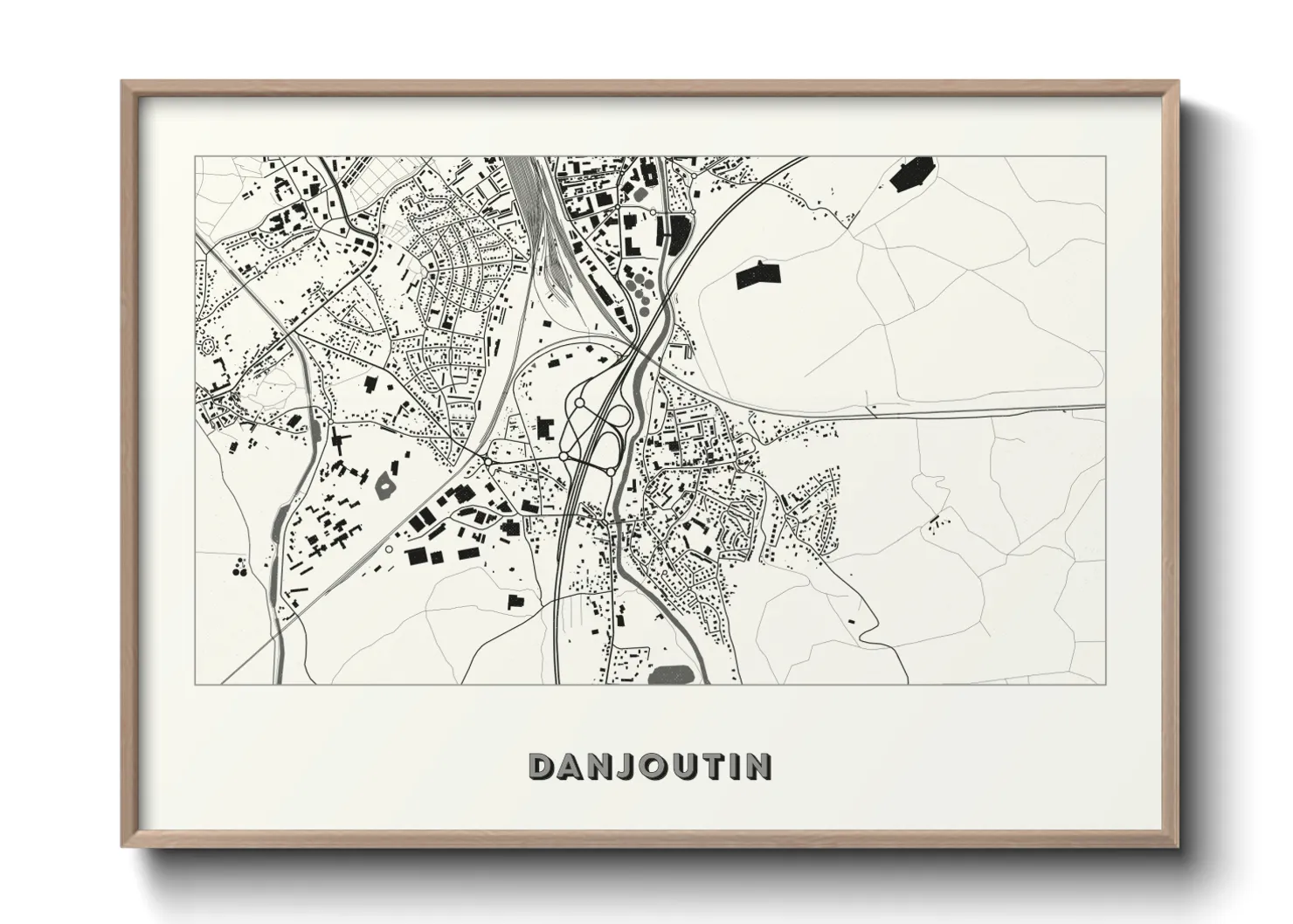 Une affiche de carte sur Danjoutin