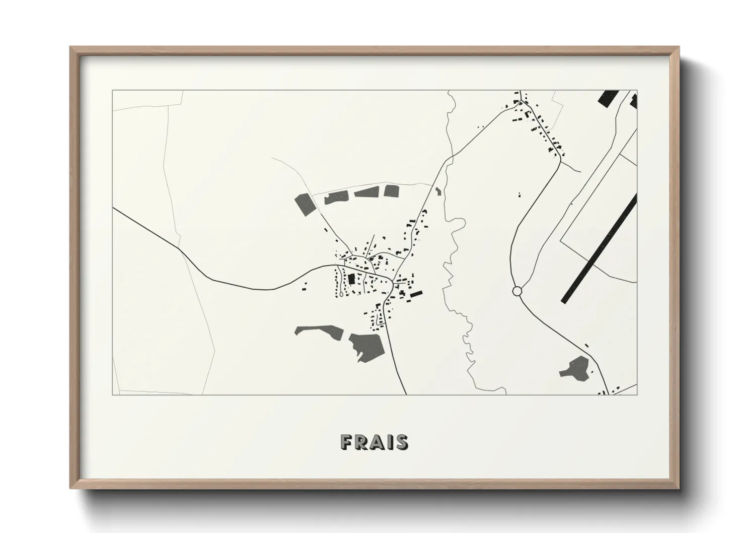 Une affiche de carte sur Frais