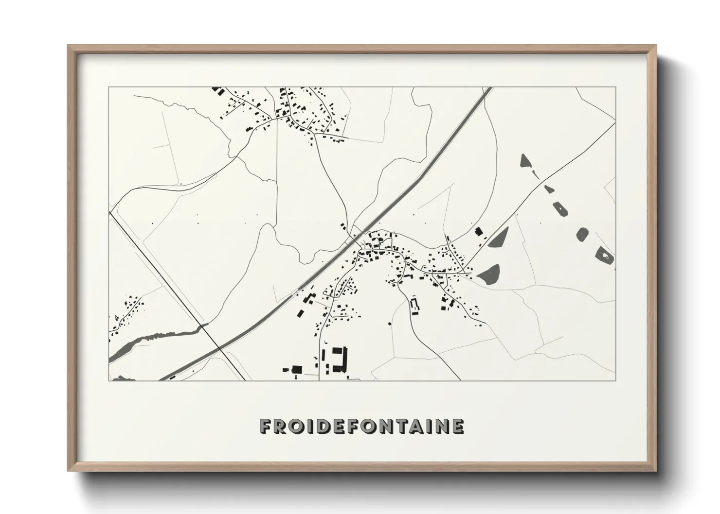 Une affiche de carte sur Froidefontaine