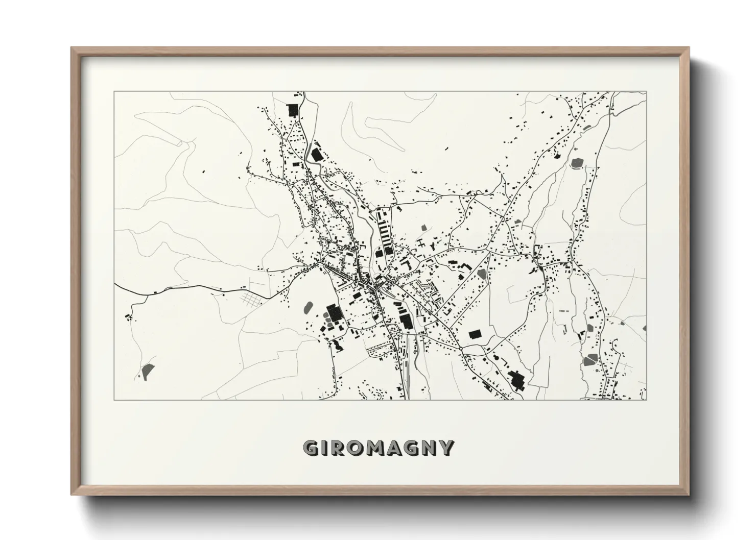 Une affiche de carte sur Giromagny