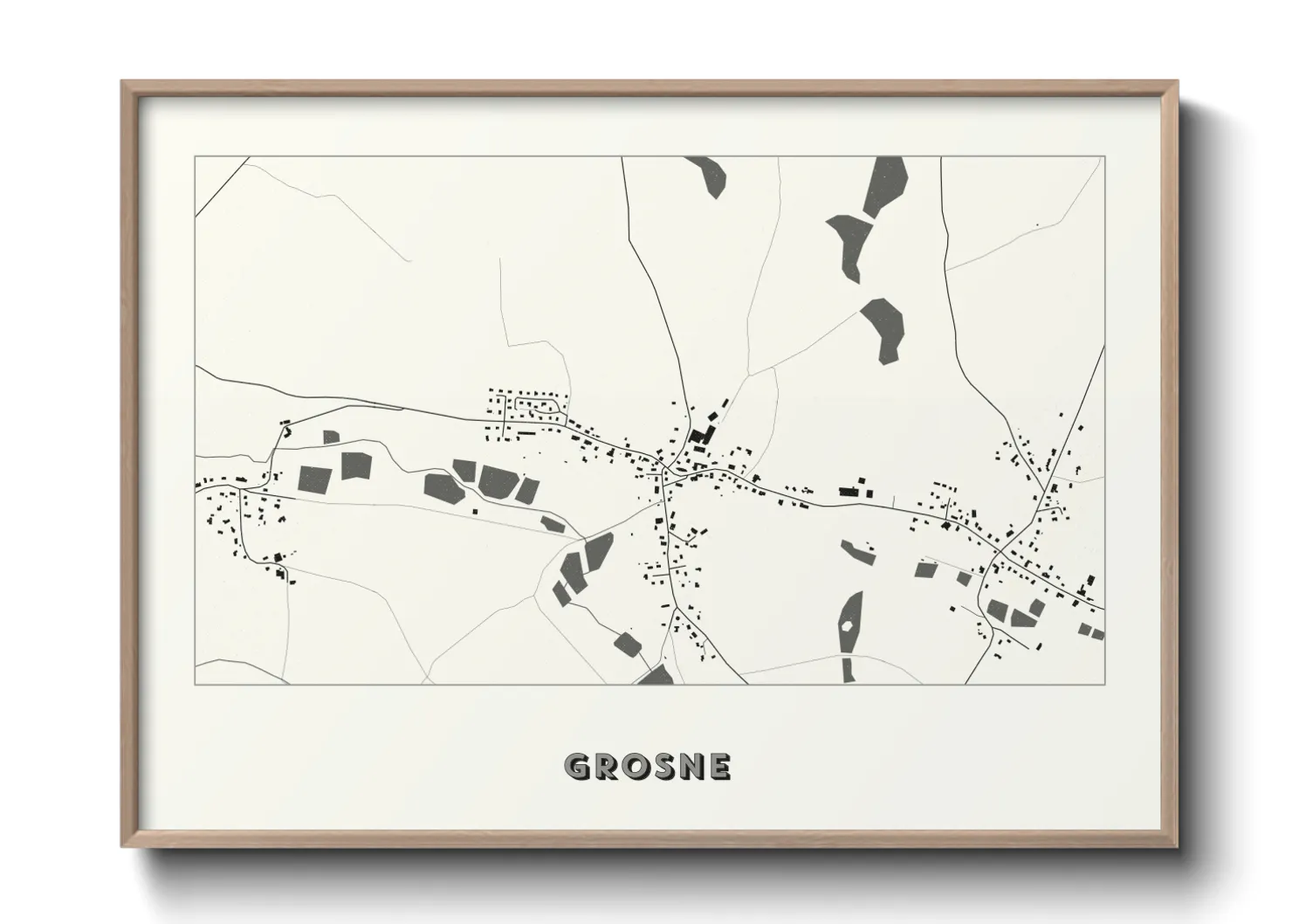 Une affiche de carte sur Grosne