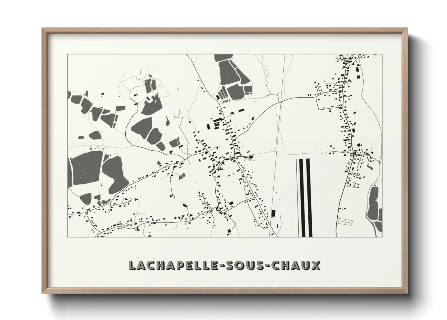 Une affiche de carte sur Lachapelle-sous-Chaux