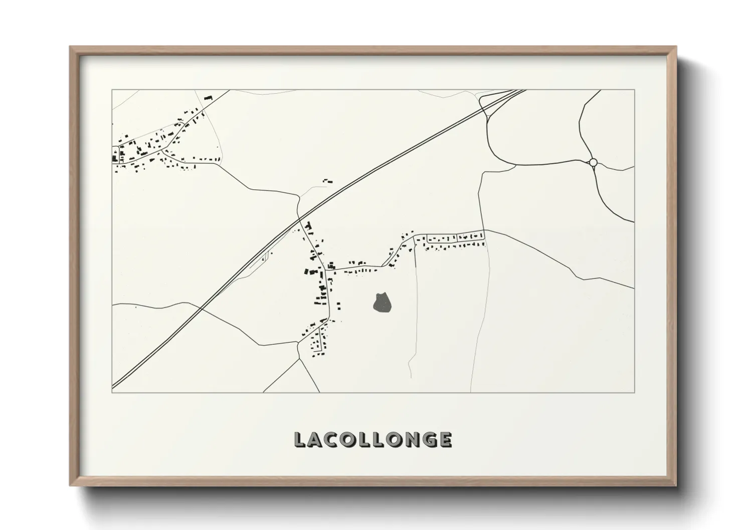 Une affiche de carte sur Lacollonge