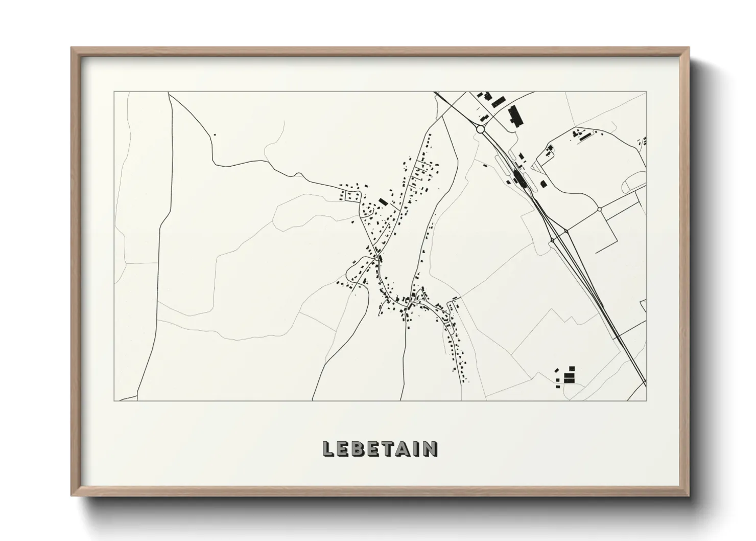 Une affiche de carte sur Lebetain