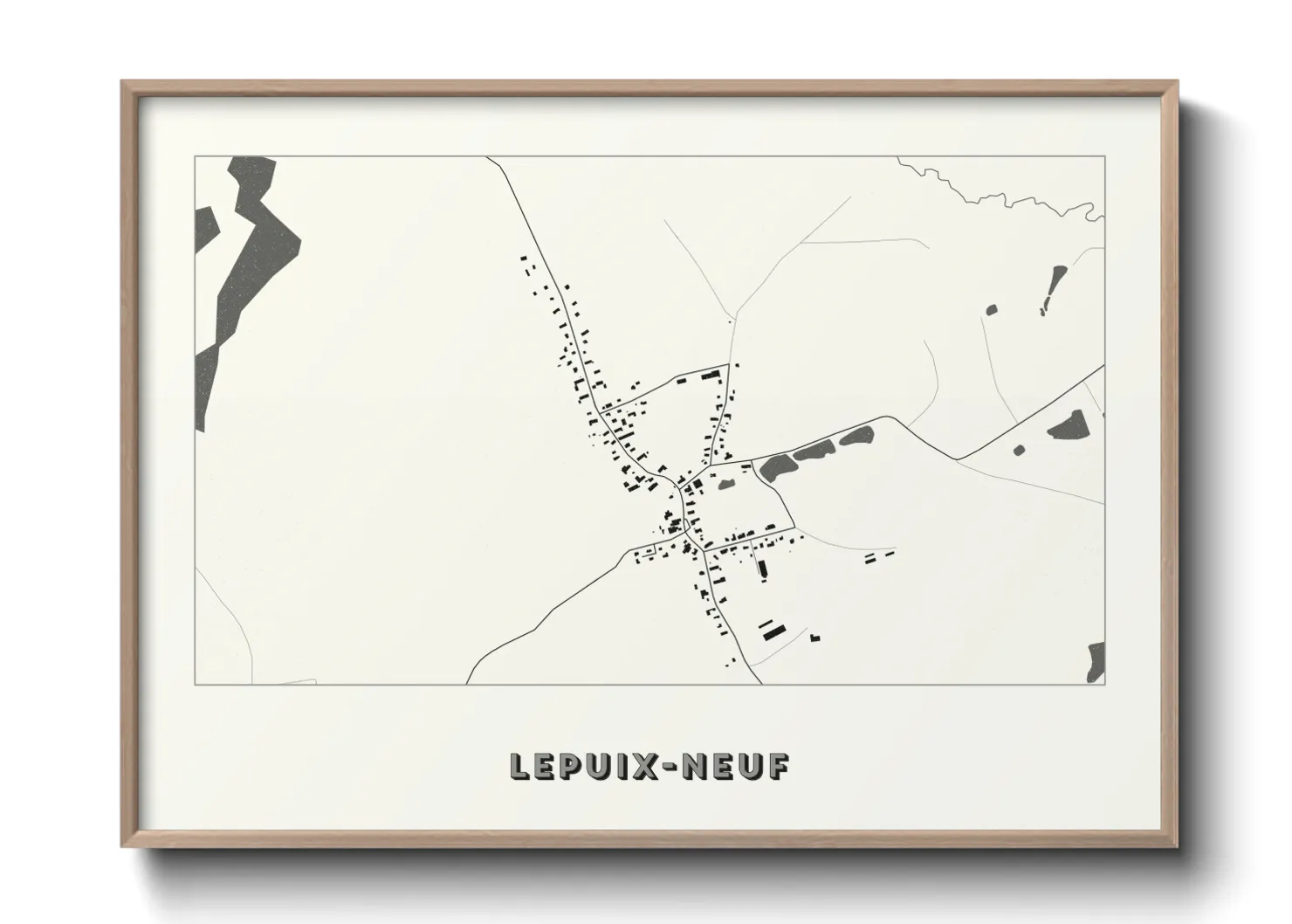 Une affiche de carte sur Lepuix-Neuf