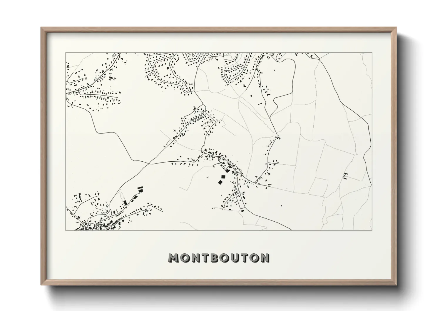 Une affiche de carte sur Montbouton