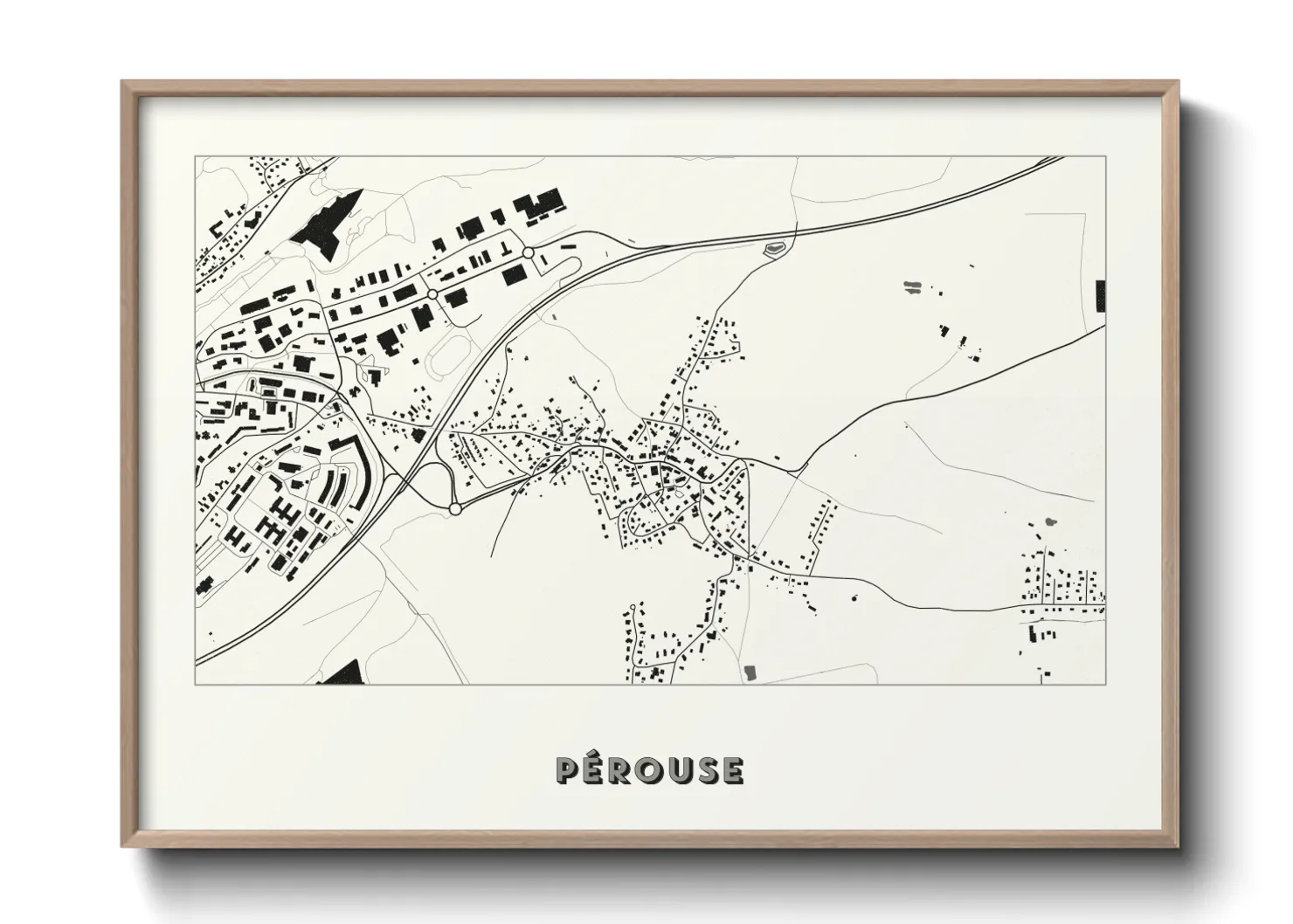 Une affiche de carte sur Pérouse