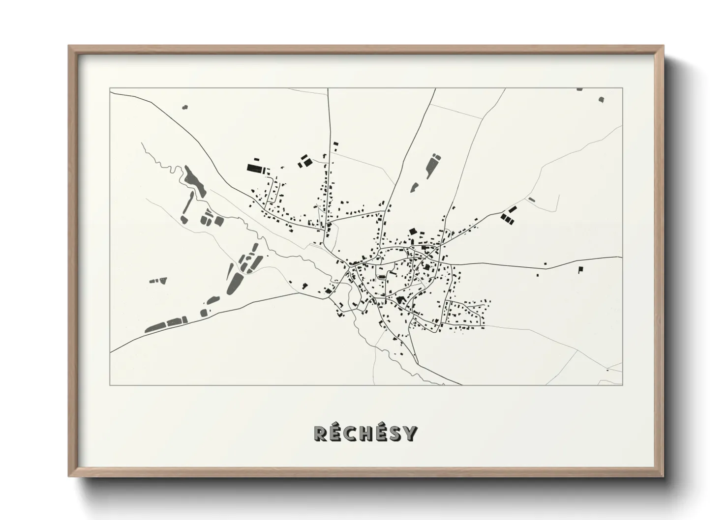 Une affiche de carte sur Réchésy