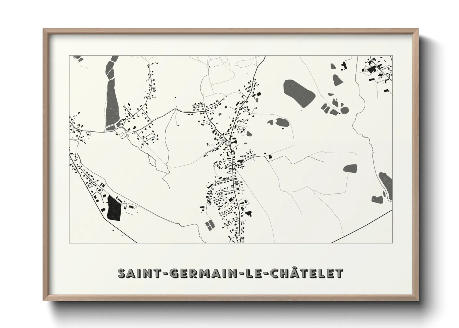 Une affiche de carte sur Saint-Germain-le-Châtelet