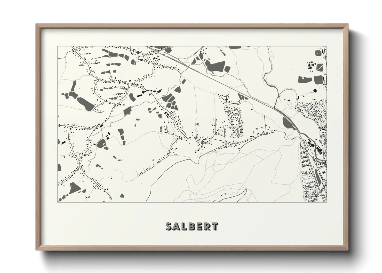 Une affiche de carte sur Salbert
