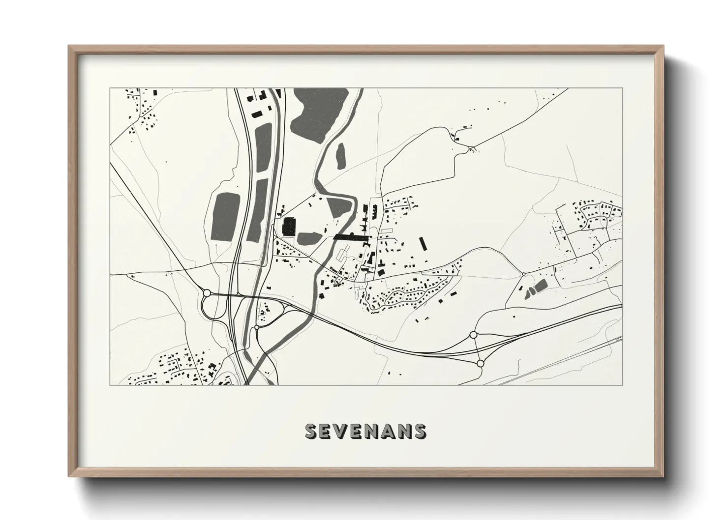 Une affiche de carte sur Sevenans