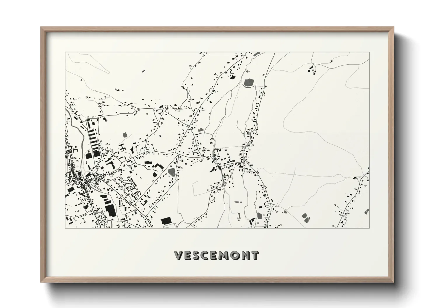 Une affiche de carte sur Vescemont