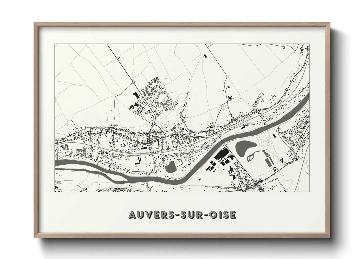 Une affiche de carte sur Auvers-sur-Oise