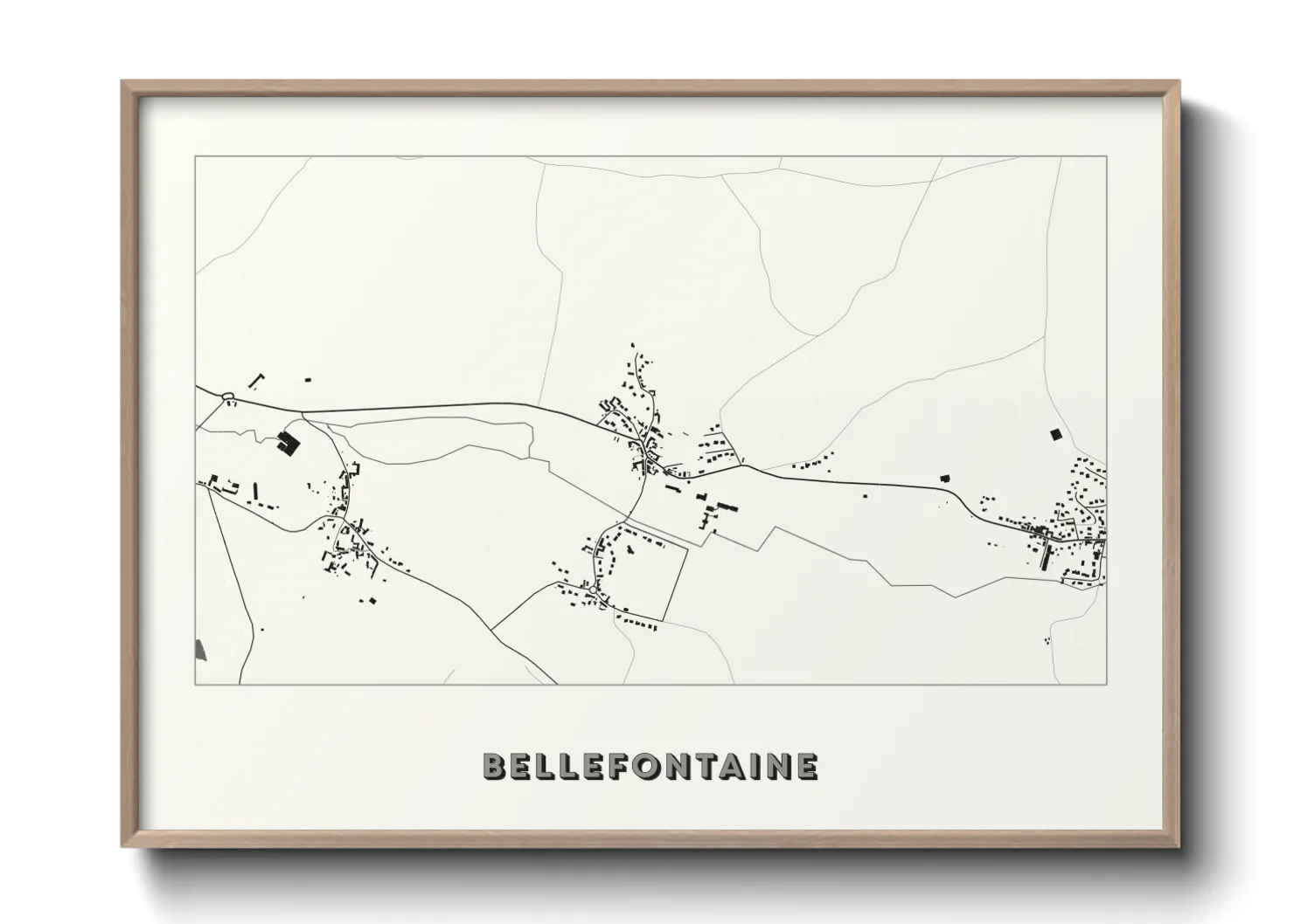 Une affiche de carte sur Bellefontaine