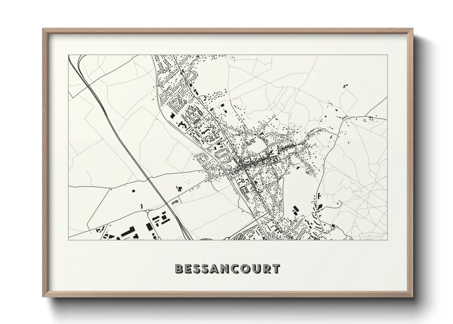 Une affiche de carte sur Bessancourt