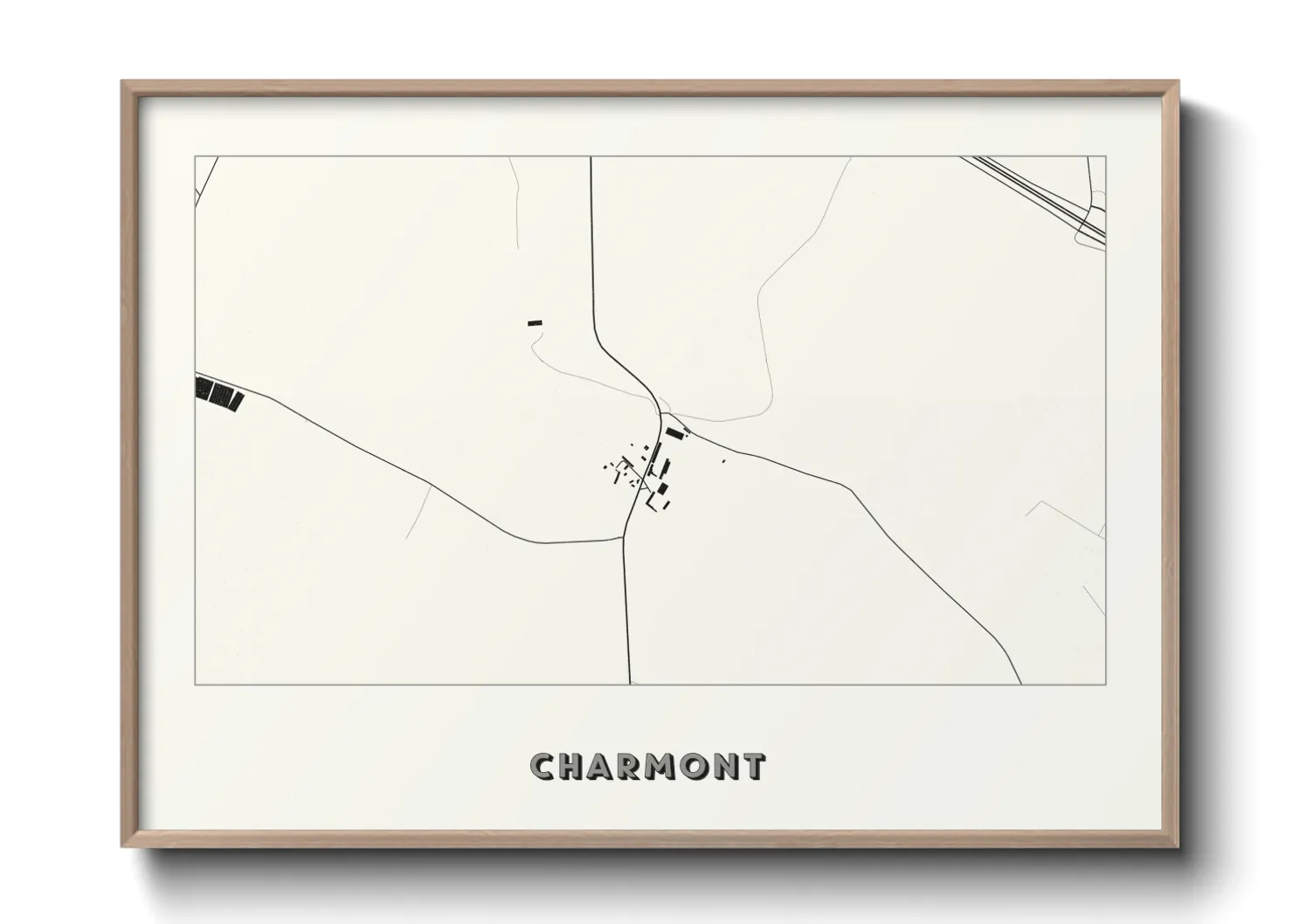 Une affiche de carte sur Charmont