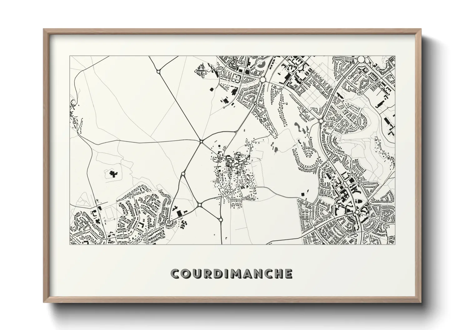 Une affiche de carte sur Courdimanche