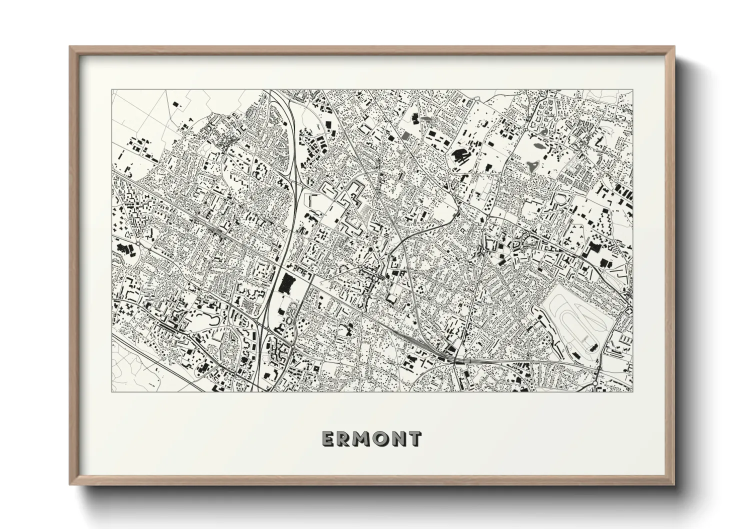 Une affiche de carte sur Ermont
