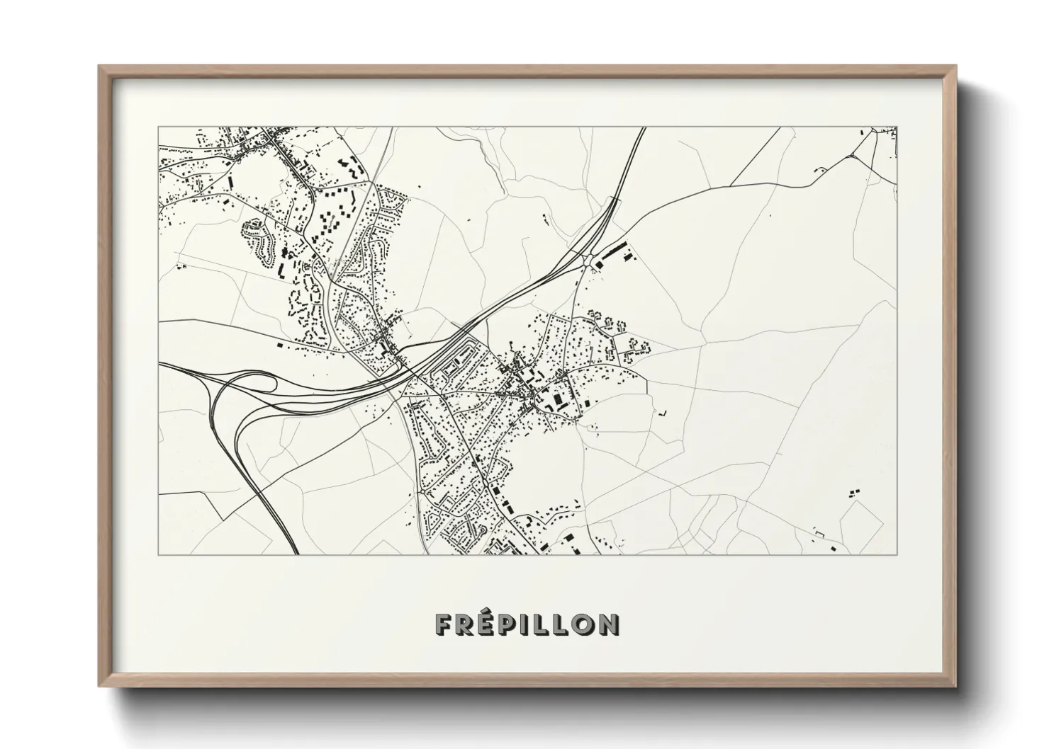 Une affiche de carte sur Frépillon