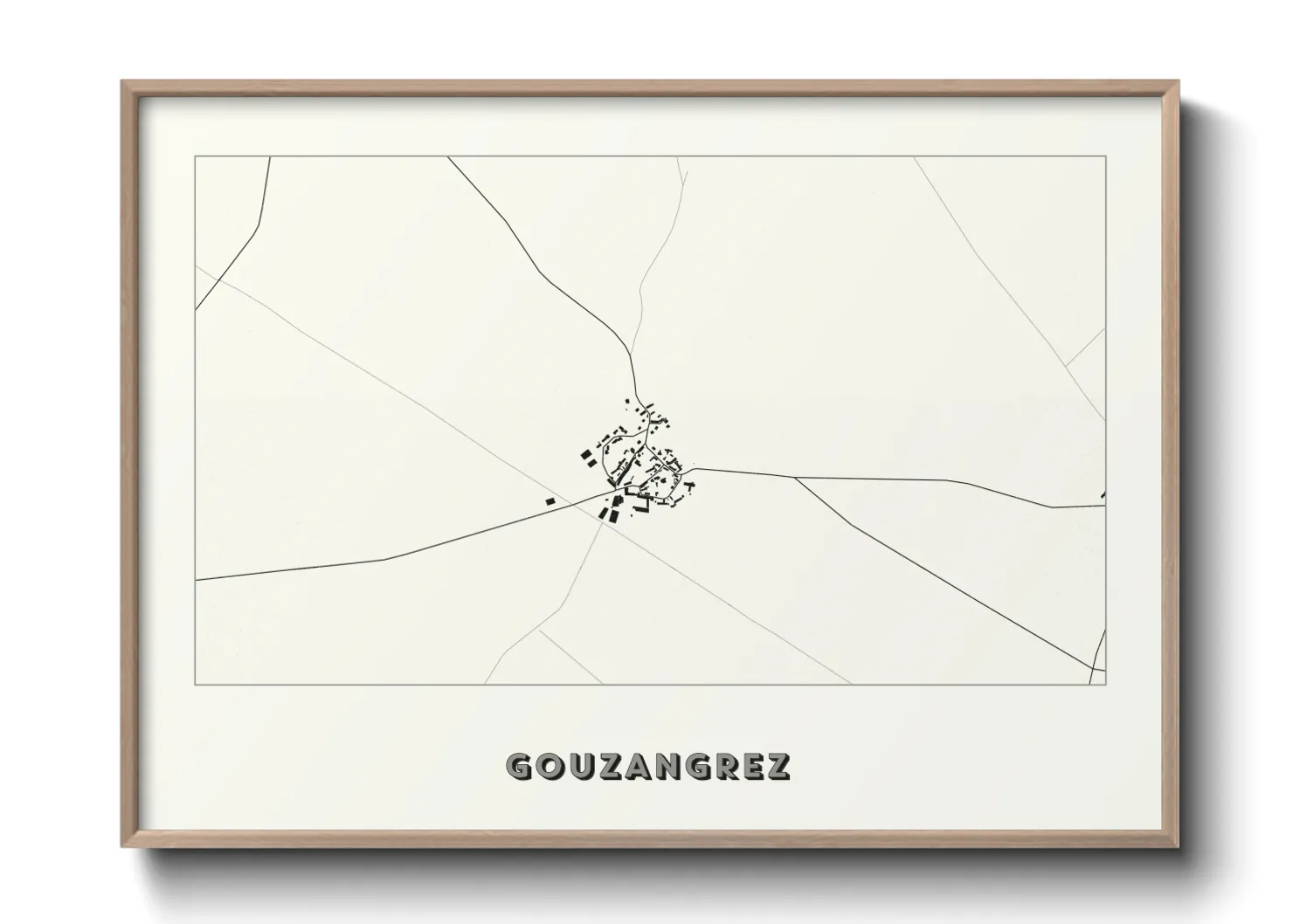 Une affiche de carte sur Gouzangrez