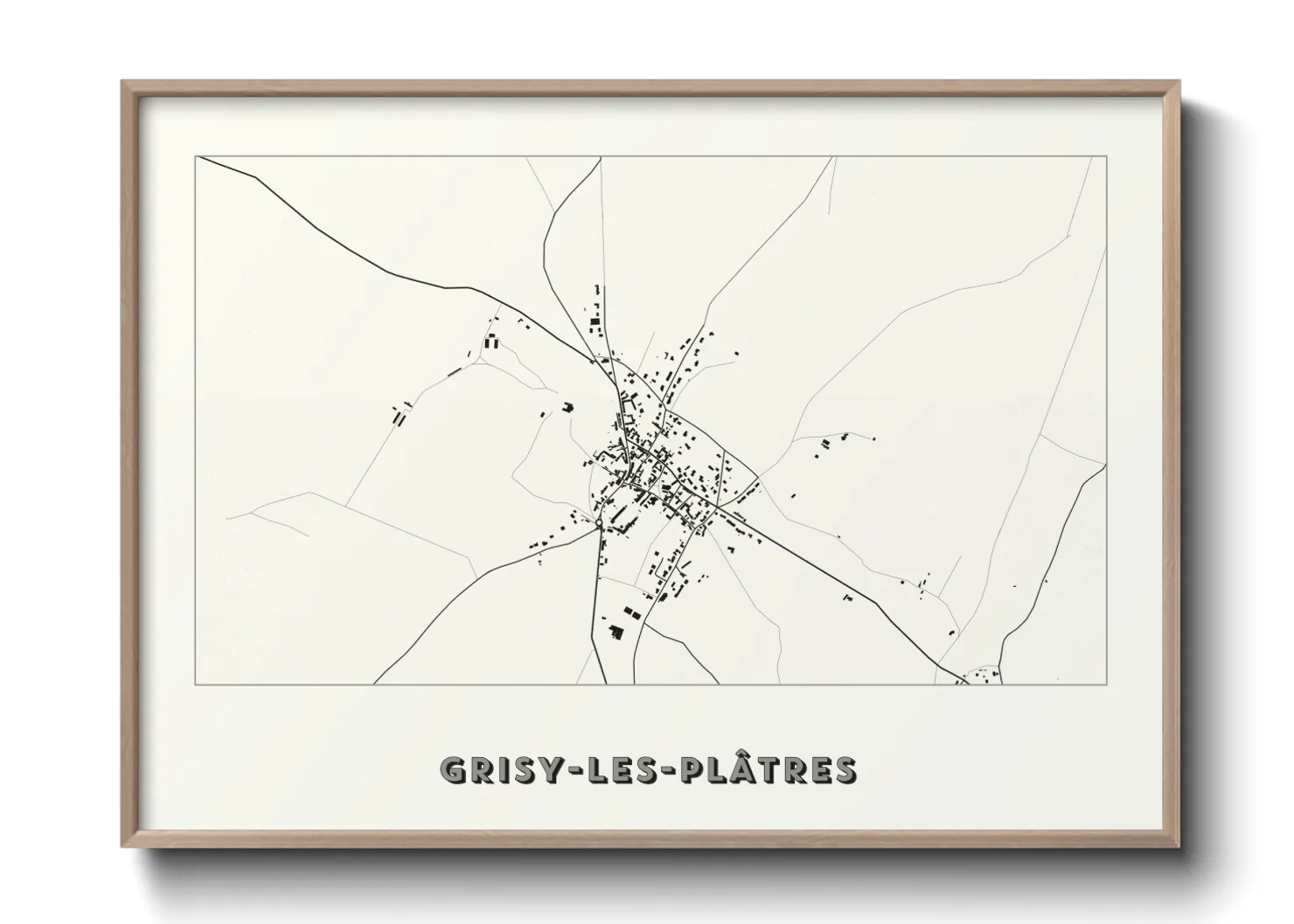 Une affiche de carte sur Grisy-les-Plâtres