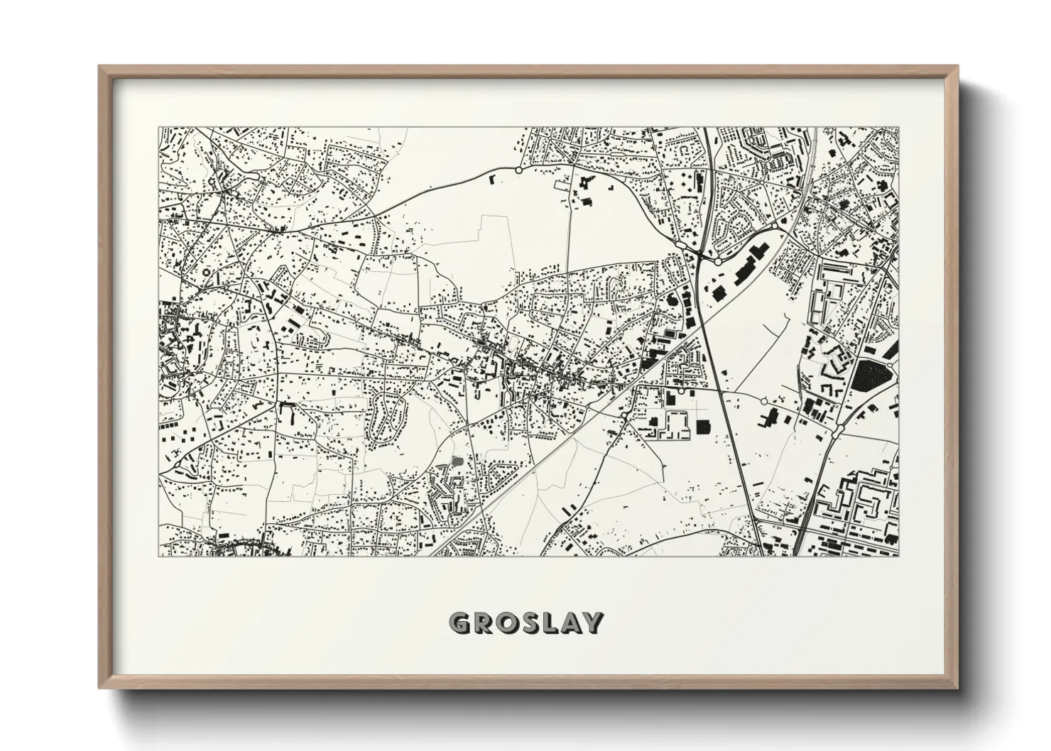 Une affiche de carte sur Groslay
