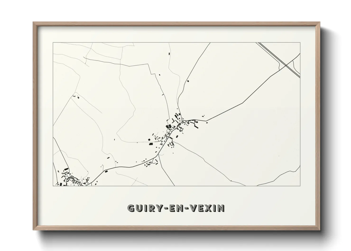 Une affiche de carte sur Guiry-en-Vexin
