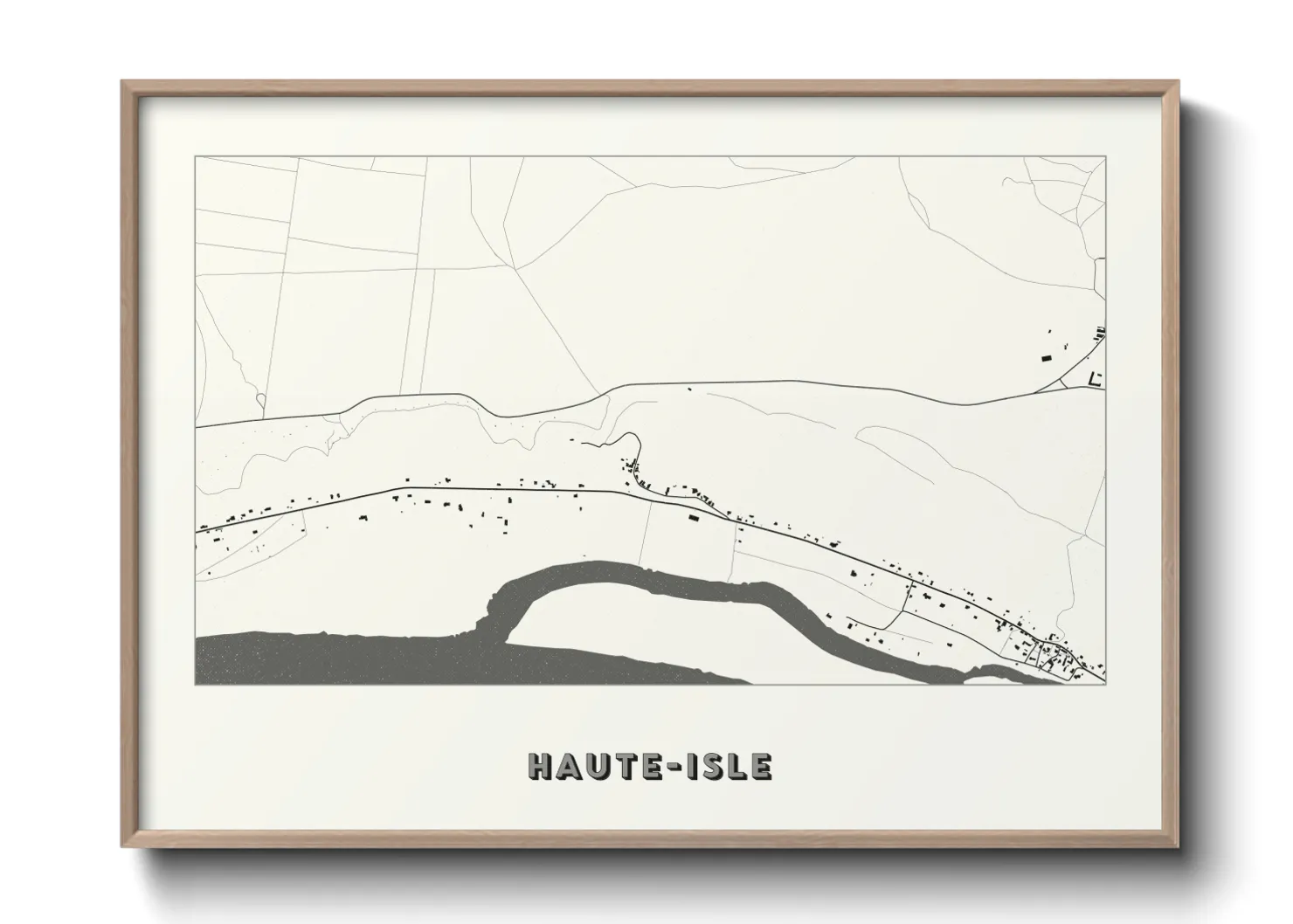 Une affiche de carte sur Haute-Isle