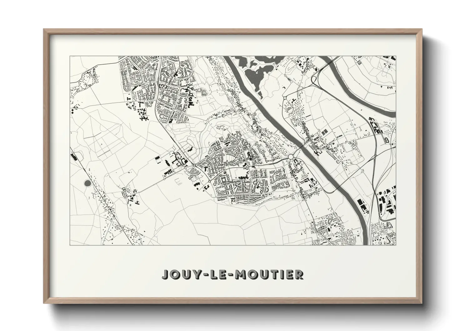 Une affiche de carte sur Jouy-le-Moutier