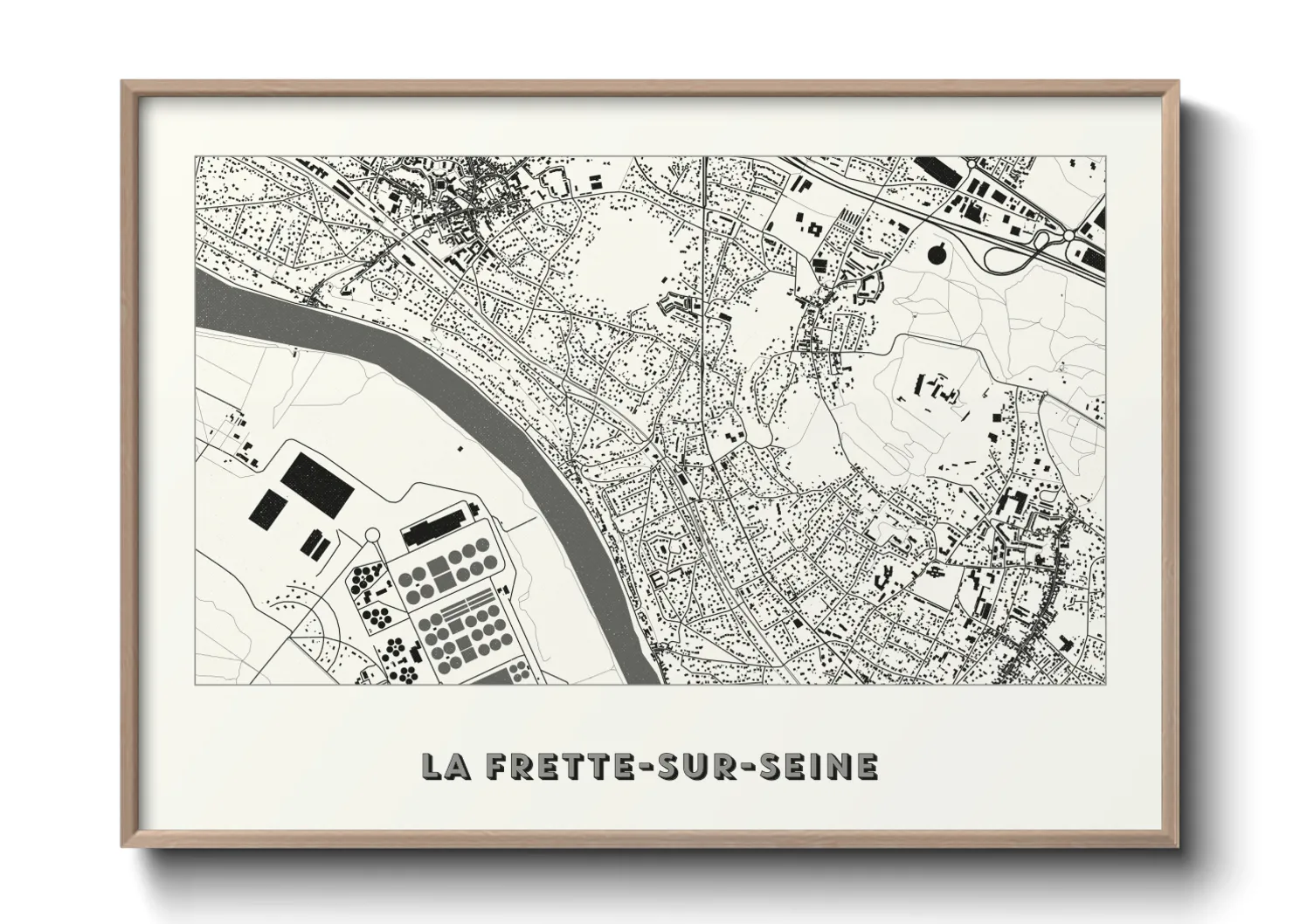 Une affiche de carte sur La Frette-sur-Seine