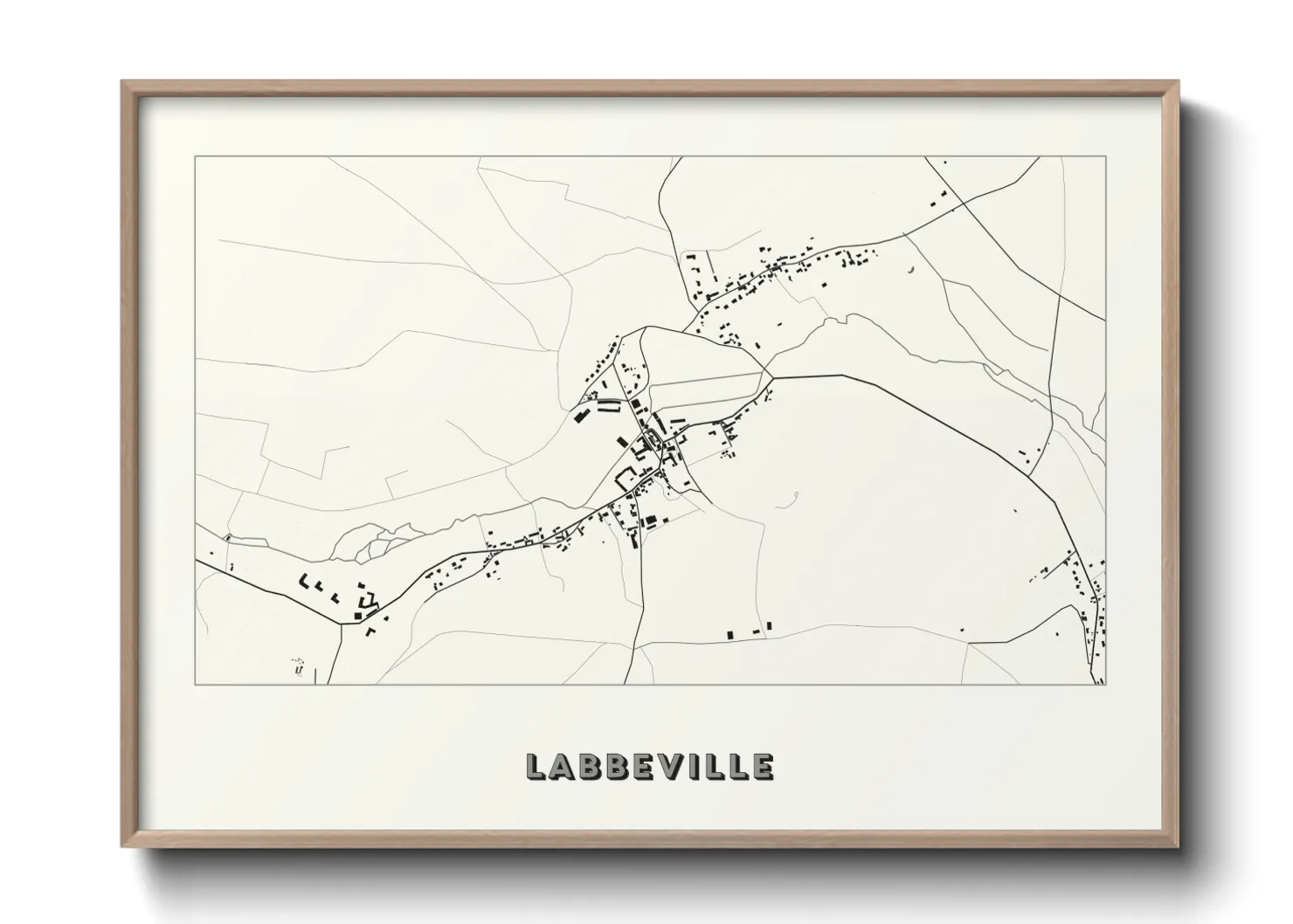 Une affiche de carte sur Labbeville