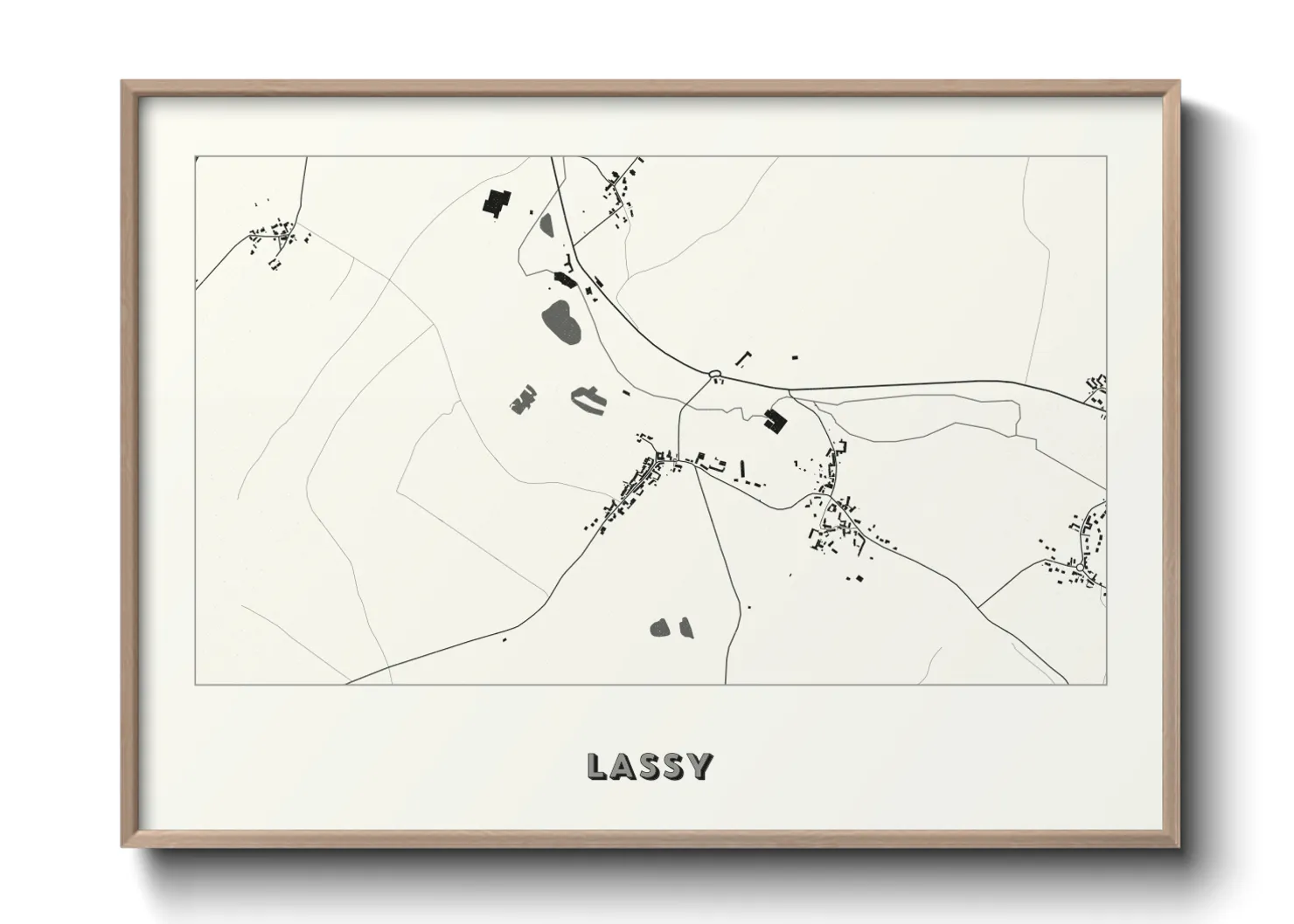 Une affiche de carte sur Lassy