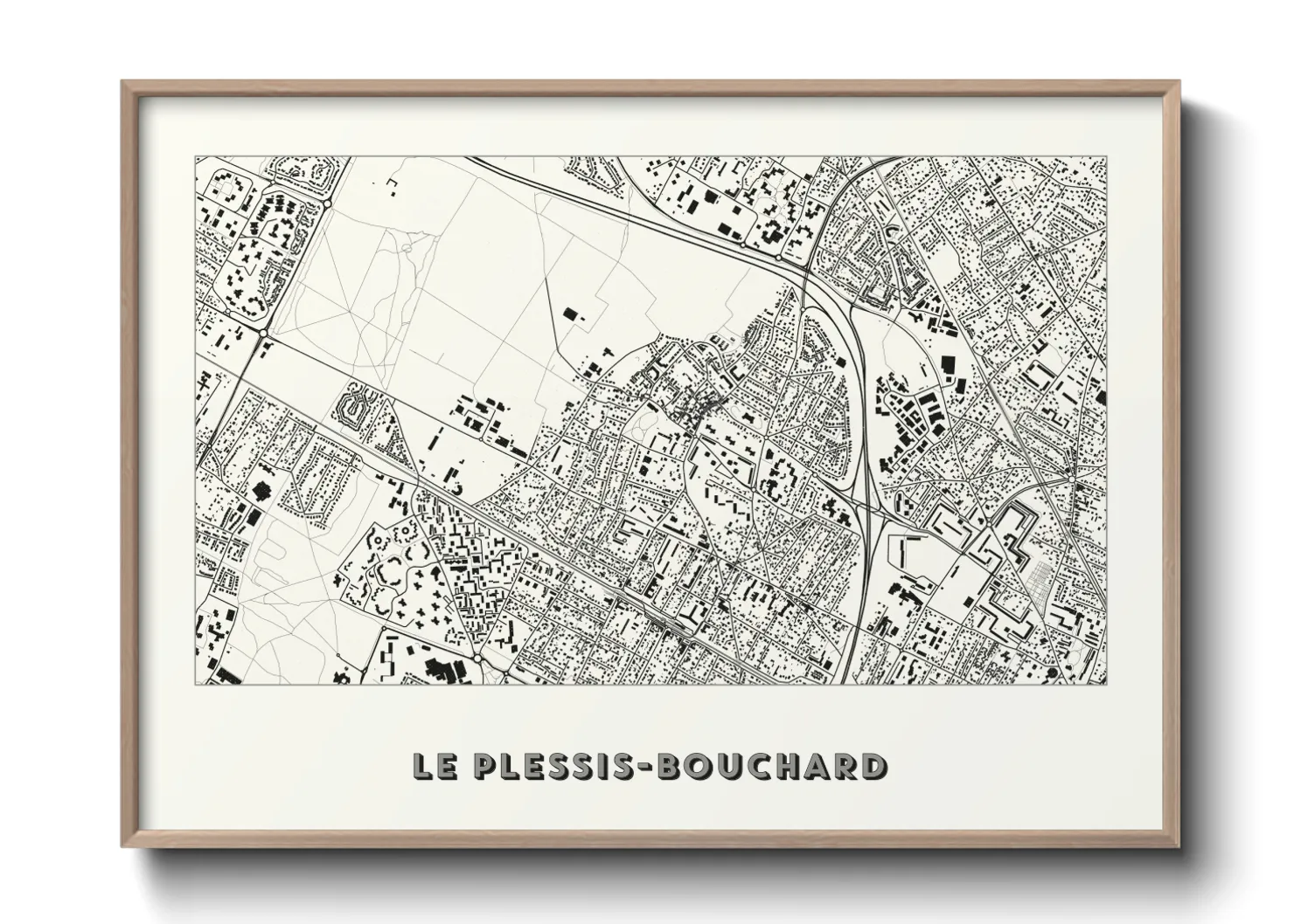 Une affiche de carte sur Le Plessis-Bouchard