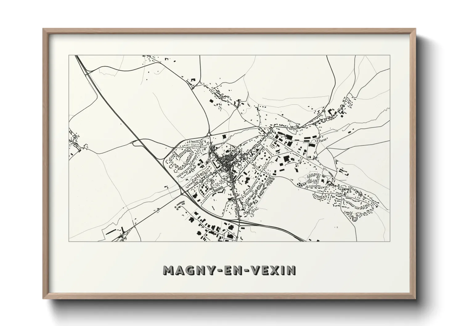 Une affiche de carte sur Magny-en-Vexin