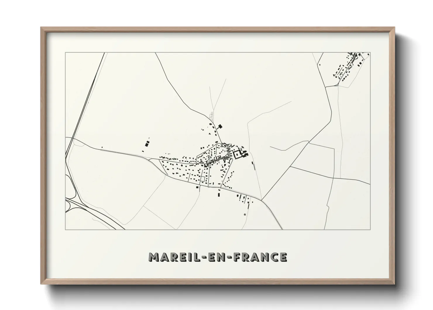 Une affiche de carte sur Mareil-en-France