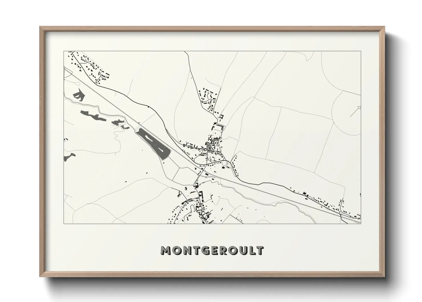 Une affiche de carte sur Montgeroult