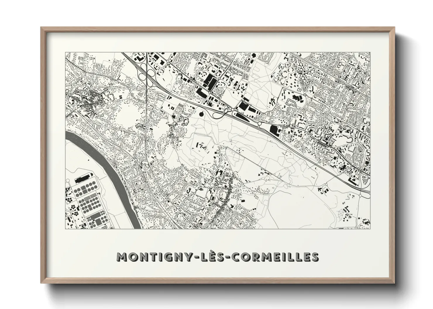 Une affiche de carte sur Montigny-lès-Cormeilles