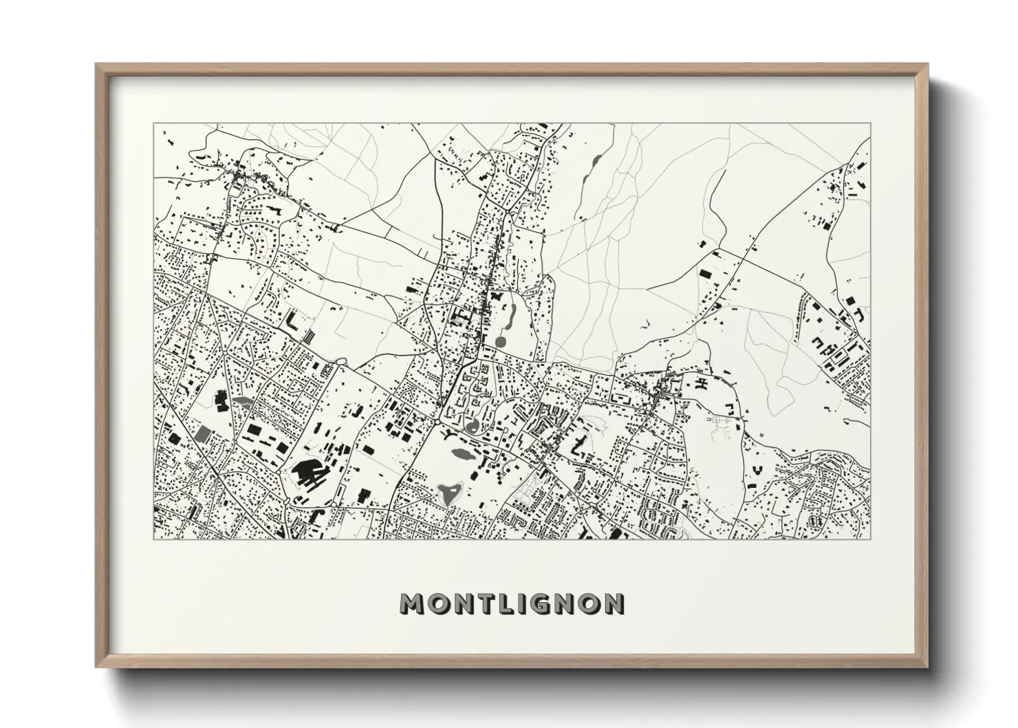 Une affiche de carte sur Montlignon