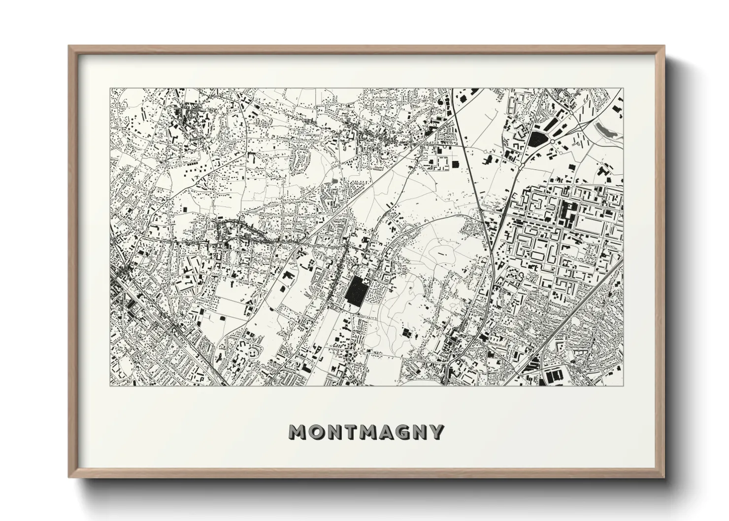 Une affiche de carte sur Montmagny