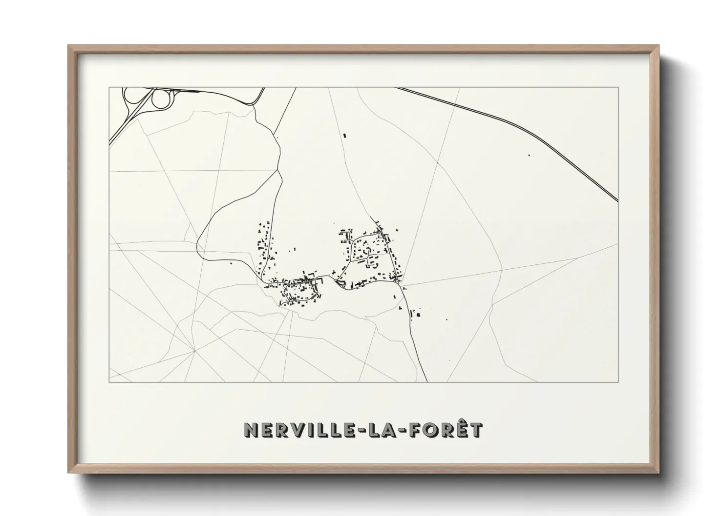 Une affiche de carte sur Nerville-la-Forêt