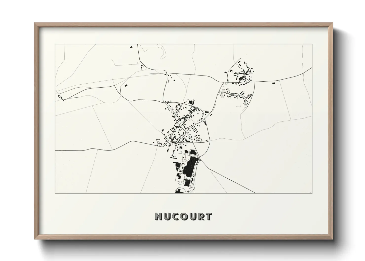 Une affiche de carte sur Nucourt