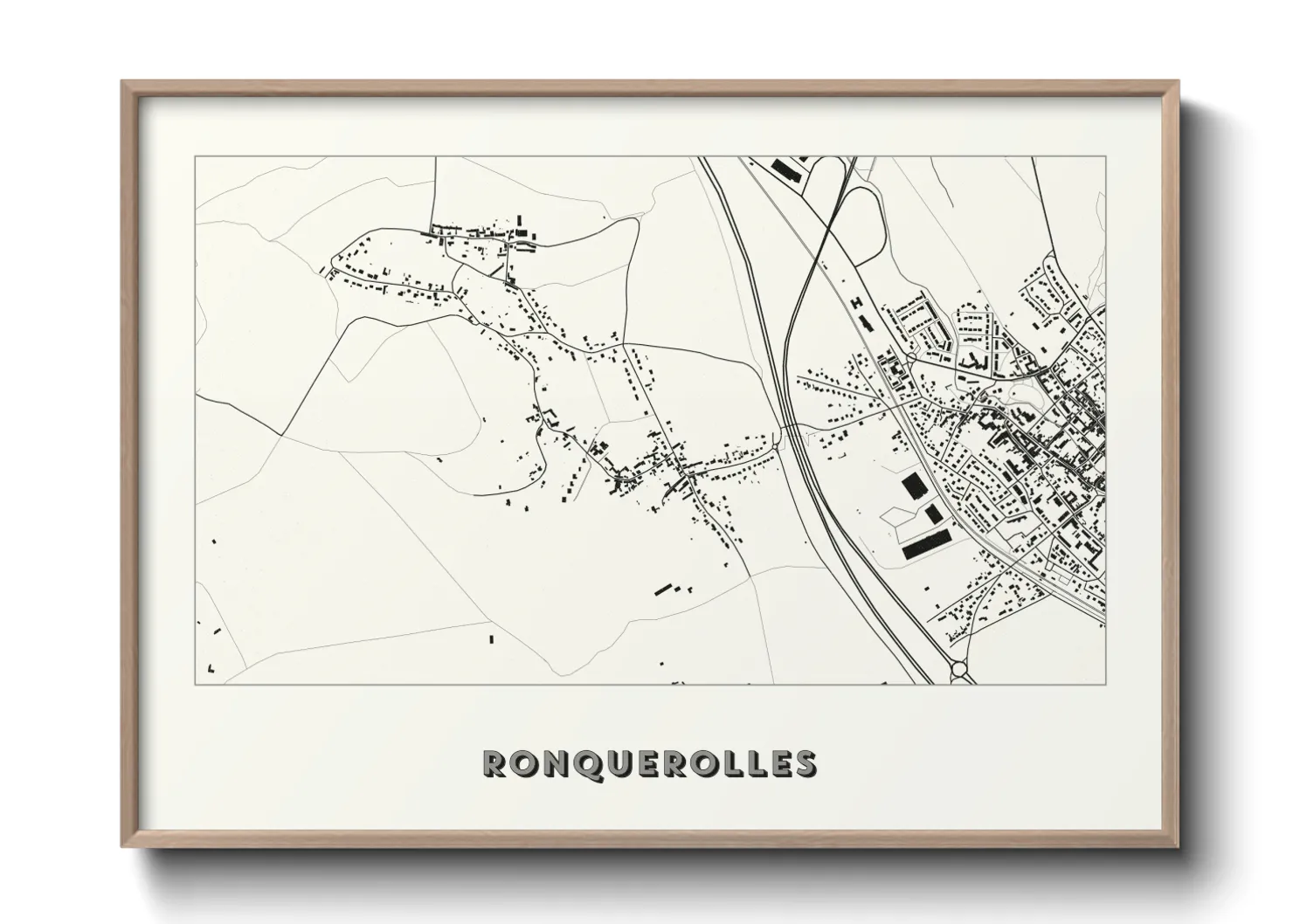 Une affiche de carte sur Ronquerolles